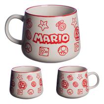 Caneca Moma Super Mario 500ml Xícara Café Sopa Cerâmica