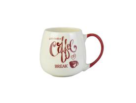 Caneca Morning Break Coffee Lover Cerâmica 350ml The Home