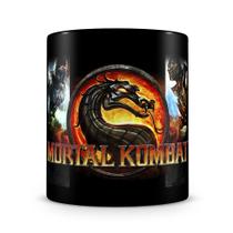 Caneca Mortal Kombat 100% Preta - Presente Ideal para Fãs de Games