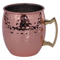 Caneca Moscow Mule 500ml 8,5 x 10cm Cobre Alça Quadrada