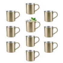 Caneca Moscow Mule Aço Inox Dourado 420ml Bar Drink 10un