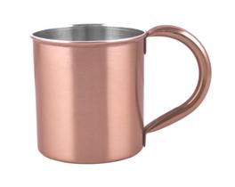 Caneca Moscow Mule inox Cor Cobre 300ml Bar Drink Caipirinha