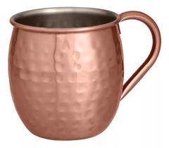 Caneca Moscow Mule Martelada Para Drink Inox 500 Ml