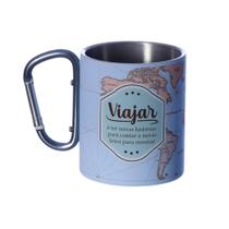 Caneca mosquetao 300ml viajar