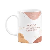 Caneca Motivação - A vida mais bonita quando a gente sorri Caneca Motivação - A vida mais bonita quando a gente sorri