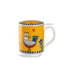 Caneca Mug com Infusor em Porcelana Egan Cocorico Laranja 350ml: Energia e Sabor em cada Infusão Caneca Mug com Infusor em Porcelana Egan Cocorico Laranja 350ml: Energia e Sabor em cada Infusão