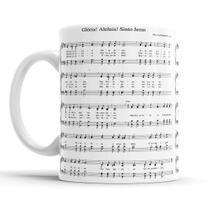 Caneca Música Hino 248 CCB - Glória! Aleluia! Sinto Jesus Caneca Música Hino 248 CCB - Glória! Aleluia! Sinto Jesus