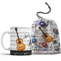 Caneca Musica Violão + Saquinho
