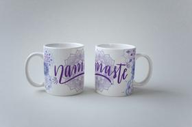 Caneca namaste mandalas roxa