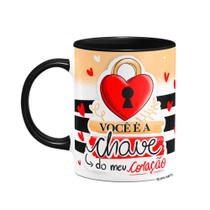Caneca Namorados - A chave do meu coração! B-black