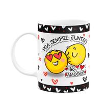 Caneca Namorados Emoticons - Pra sempre juntos Caneca Namorados Emoticons - Pra sempre juntos