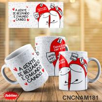 Caneca Namorados Flork A Gente Se beijando E O Mundo Caindo
