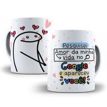 Caneca Namorados Google Amor Love Flork Casal Meme Cerâmica 325ml