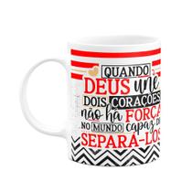 Caneca Namorados Laços - Quando Deus une dois corações Caneca Namorados Laços - Quando Deus une dois corações