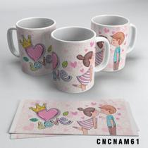 Caneca Namorados Love Beijo 325ml