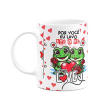 Caneca Namorados - Por você eu lavo até o pé! Sapinhos Caneca Namorados - Por você eu lavo até o pé! Sapinhos