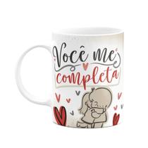 Caneca Namorados - Você me completa - branca 325ml Caneca Namorados - Você me completa - branca 325ml