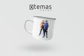 Caneca naruto geek retrô esmaltada de aluminio