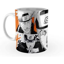 Caneca Naruto Manga 325 Ml Interior E Alça Preta