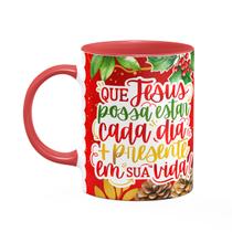 Caneca Natal de Jesus - Mais presente em sua vida - B-red