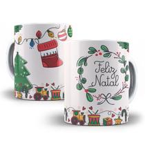 Caneca Natal Porcelana Personalizada Modelo 1