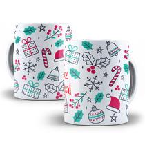 Caneca Natal Porcelana Personalizada Modelo 3