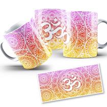 Caneca OM Degradê Laranja Som do Universo Espiritual 325ml Caneca OM Degradê Laranja Som do Universo Espiritual 325ml