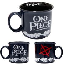 Caneca One Piece Cerâmica Azul E Branca 280ml Oficial Toei - Zona Criativa