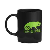 Caneca OpenSUSE Linux Preta