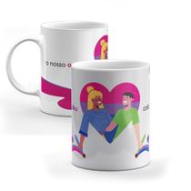 Caneca Orgulho LGBTQIA+ Bandeira Bissexual - Personalizada - TUDOPRAFOTO