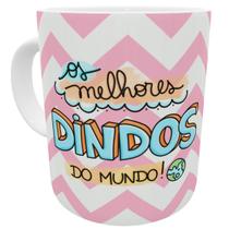 Caneca os melhores dindos do mundo presente padrinhos