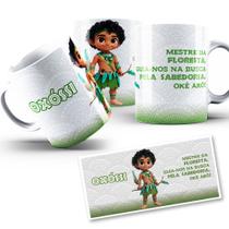 Caneca Oxóssi Mirim Coleção Orixás Umbanda Candomblé 325ml