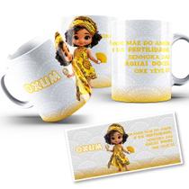 Caneca Oxum mirim Coleção Orixás Umbanda Candomblé 325ml Caneca Oxum mirim Coleção Orixás Umbanda Candomblé 325ml