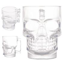 CANECA P/CHOPP E CERVEJA DE VIDRO CAVEIRA ROCK 510ml