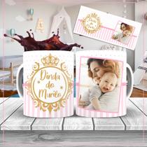 Caneca padrinho/madrinha com foto personalizada de porcelana