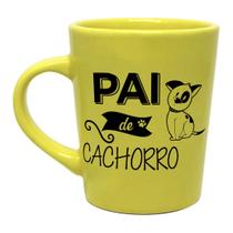 Caneca Pai de Cachorro Amarela Ceramica 270ml Caneca Pai de Cachorro Amarela Ceramica 270ml