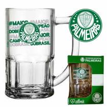 Caneca Palmeiras Chopp Cerveja Vidro 340ml Porco Bristol Nadir Figueiredo Original Oficial Licenciada