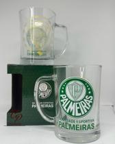 Caneca Palmeiras de Chopp de vidro 650ML Brasão - Produto Licenciado - Mileno - Mileno