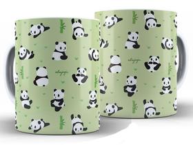 Caneca Panda Divertida Porcelana Xícara 325ml + Caixa Presente