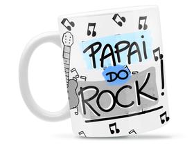 Caneca Papai do Rock Divertida Porcelana Xícara 325ml + Caixa Presente Caneca Papai do Rock Divertida Porcelana Xícara 325ml + Caixa Presente