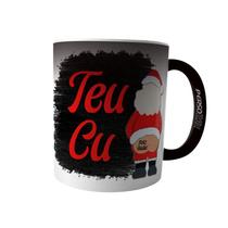 Caneca Papai Noel Meme Teu Cu - Xícara Divertida Presente de Feliz Natal Zoeira