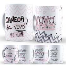 Caneca para Avo Dia dos Avós Avôs Avô Vó Vô com Nome Bisavô Bisavó Mãe Mães Xícara Personalizada