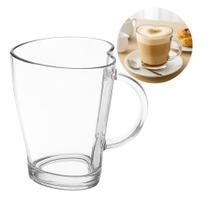 Caneca para Cappuccino Café Chá de Vidro Coração Heart Class Home 240ml