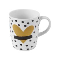 Caneca para Chá e Café Coração De Porcelana - 230ml