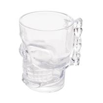 Caneca Para Chopp E Cerveja De Vidro Lyor Caveira Rock Style 510ml Transparente