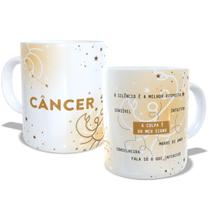 Caneca para Presente Signo de Câncer de Porcelana - Ideal para Presente de Aniversário