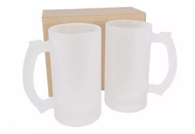 Caneca para Sublimação Chopp Vidro Jateada 475ml 6 Unidades Caneca para Sublimação Chopp Vidro Jateada 475ml 6 Unidades