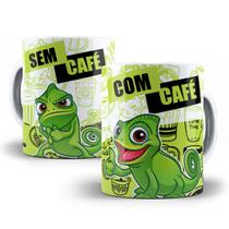 Caneca Pascal Rapunzel Enrolados Com Café Sem Café Porcelana