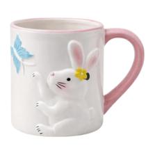 Caneca Páscoa 330ml Coelho Garden Enfeite Decoração Cerâmica COR:LILÁS