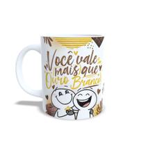 Caneca Páscoa Divertida - Você vale mais que Ouro Branco